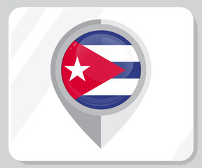 Cuba Circle Glossy Pride Flag Icon
