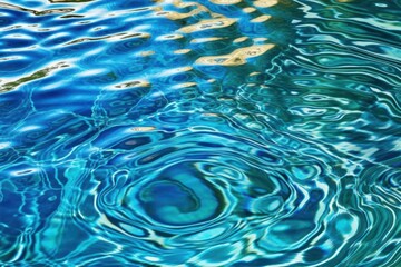 Intricate patterns formed by water ripples in a serene pool or pond, showcasing the beauty and complexity of nature's artistry. Generative AI.
