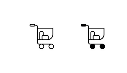 Fototapeta premium Shopping Cart icon design with white background stock illustration
