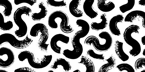 Seamless pattern with abstract natural forms, curls, waves. Endless wallpaper, fabric, clothes print.