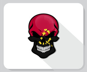 Angola Skull Scary Flag Icon
