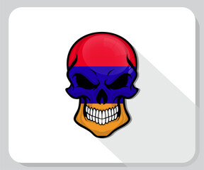 Armenia Skull Scary Flag Icon
