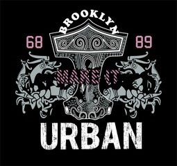 urban and tattoo print pattern