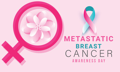 Metastatic breast cancer awareness day. background, banner, card, poster, template. Vector illustration
