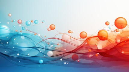 Ethereal Spectrum: Abstract Lines and Bubbles. Generative AI