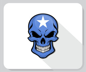 Somalia Skull Scary Flag Icon
