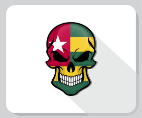 Togo Skull Scary Flag Icon
