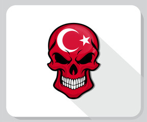 Turkey Skull Scary Flag Icon
