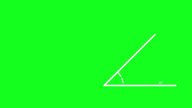 45 degree angle triangle math school greenscreen animation