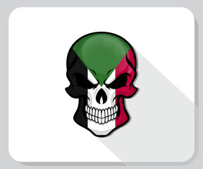 Sudan Skull Scary Flag Icon
