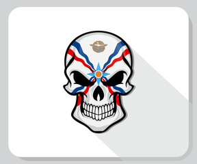 Assyria Skull Scary Flag Icon
