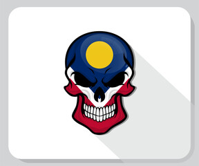 Denver Skull Scary Flag Icon
