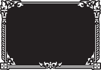 Horizontal Design of Thailand flower square frame border, stencil, invitation, greeting, printing, advertise vintage concept