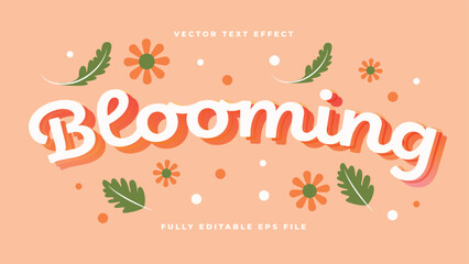 Blooming Friendly Vector Text Effect