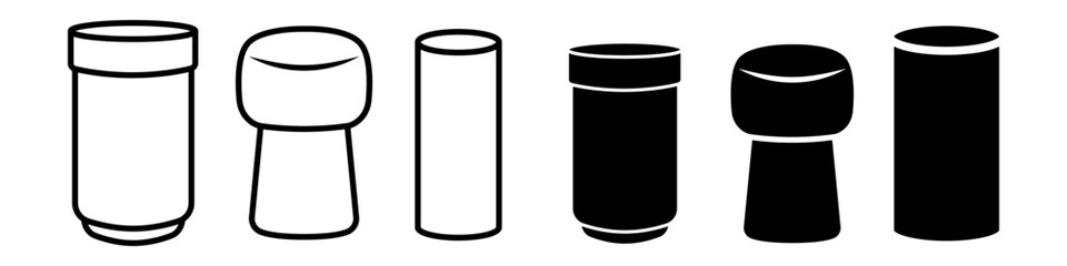 Wine cork icon vector set. Wine illustration sign collection. Cork symbol or logo.