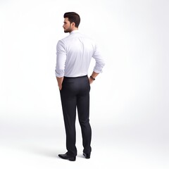 Businessman in the back view