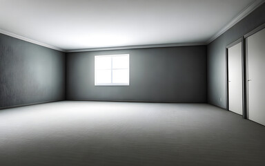 Indoor interior empty room with blank wall space for background