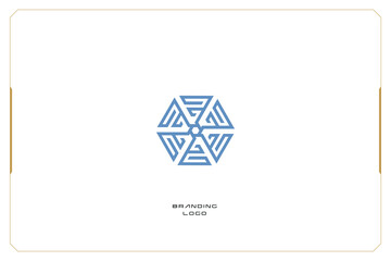 Fototapeta premium Hexagon Marketing Trading Networking Vector Logo Concept