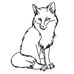 Cute cartoon fox set. Funny red fox collection. Emotion little animal. Cartoon animal character design. Flat vector illustration isolated on white background.