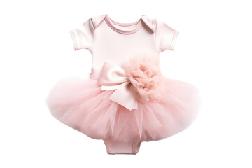 Tutu Onesie For A Newborn Girl On Isolated Transparent Background, Png. Generative AI