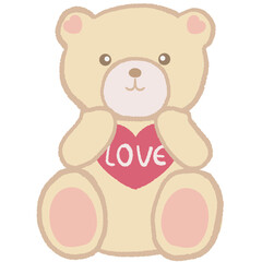 Teddy bears with heart