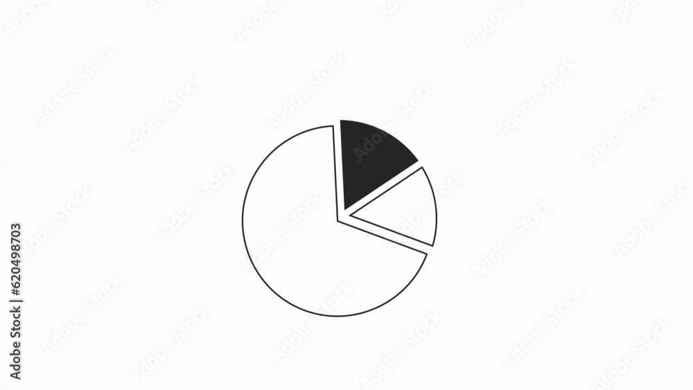 Poster graph report bw 2d object animation