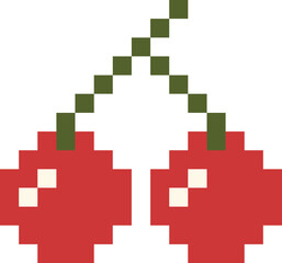 Obraz premium pixel cherry