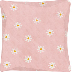 Watercolor pink pillow 