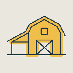 Farm barn vector flat isolated icon