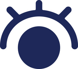 Eye black glyph ui icon. Views amount. Seen message. Messenger and social media. User interface design. Silhouette symbol on white space. Solid pictogram for web, mobile. Isolated vector illustration