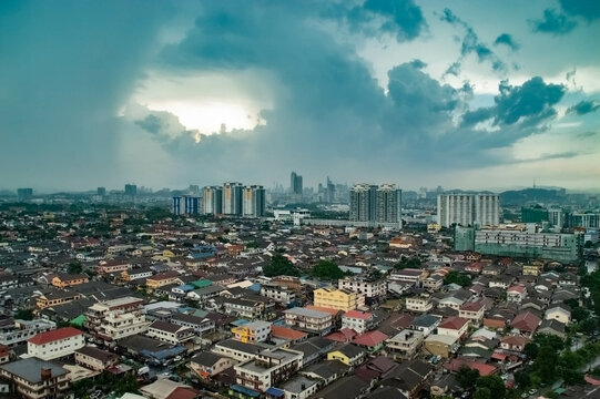 Kuala Lumpur and Petaling Jaya aerial view