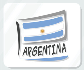 Illustration of Argentina Pride Flag Icon
