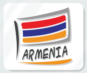 Illustration of Armenia Pride Flag Icon
