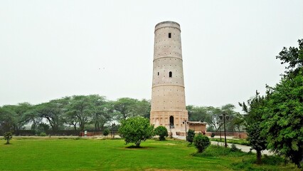 Hiran Minar, June, 15, 2018: The Deer Tower is 17th-century Mughal-era complex located in Sheikhupura, built in 1606, at the site of a game reserve in honor of Mughal Emperor Jahangir's pet antelope