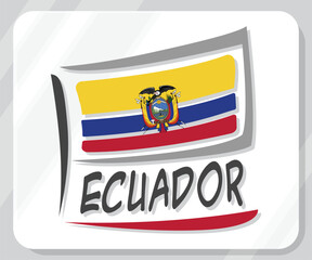 Illustration of Ecuador Pride Flag Icon

