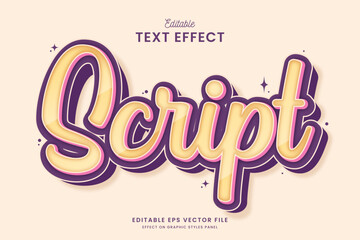 decorative script editable text effect vector design - obrazy, fototapety, plakaty