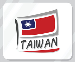 Illustration of Taiwan Pride Flag Icon
