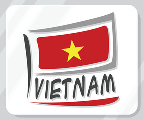 Illustration of Vietnam Pride Flag Icon
