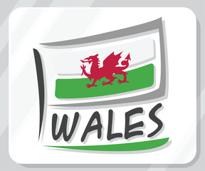 Illustration of Wales Pride Flag Icon
