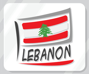 Illustration of Lebanon Pride Flag Icon
