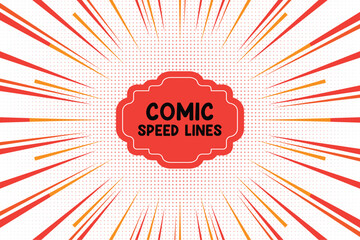 White radial lines background Square fight.