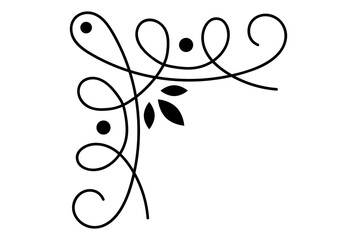 Curly ornament calligraphy artwork ornate border