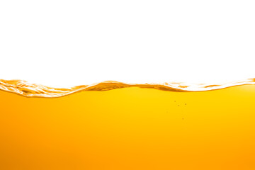orange juice is isolated on white background. healthy fresh drink and natural waves. close up view. - obrazy, fototapety, plakaty