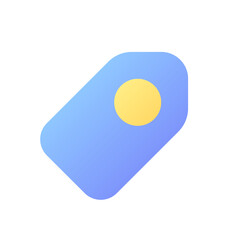 Tag pixel perfect flat gradient color ui icon. Marking important materials. Digital tool. Simple filled pictogram. GUI, UX design for mobile application. Vector isolated RGB illustration