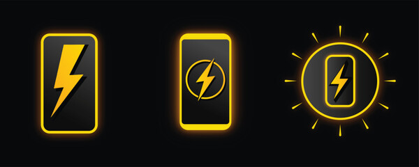 battery logo Electricity icon Electric icon charging