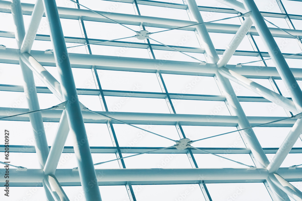 Aufkleber architecture details white metal structure pattern building construction