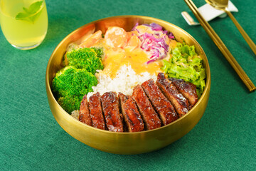 Special Chinese Fast Food Pan-Fried Pork Chop Rice