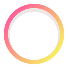 Gradient loop circle vector design element. Abstract customizable symbol for infographic with blank copy space. Editable shape for instructional graphics. Visual data presentation component