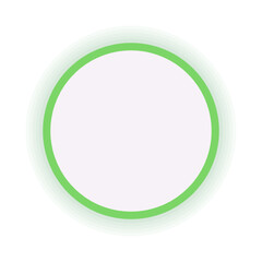 Blank circle with green frame and shadow effect brochure element design. Vector illustration with empty copy space for text. Editable shapes for poster decoration. Creative and customizable frame
