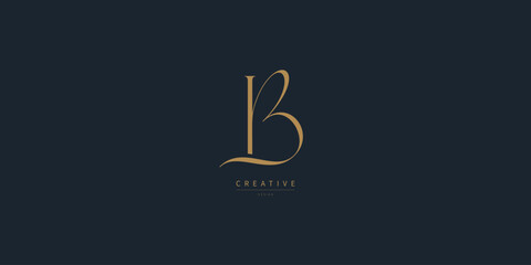 Letter B logo design. Luxury initial monogram.